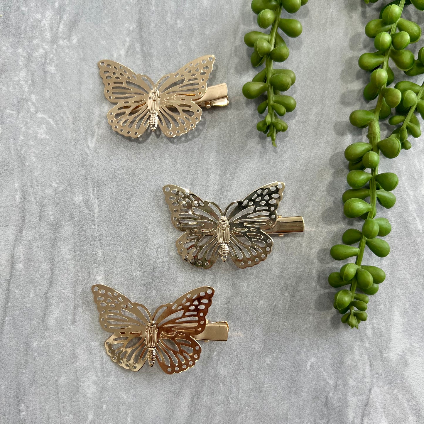 Butterfly Hair Clip - Gold