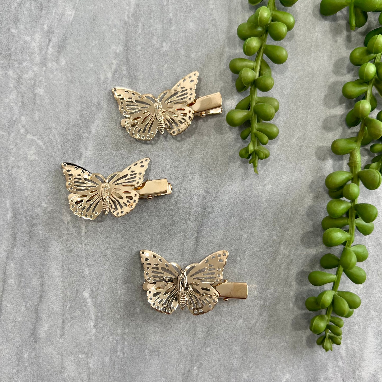 Butterfly Hair Clip - Gold