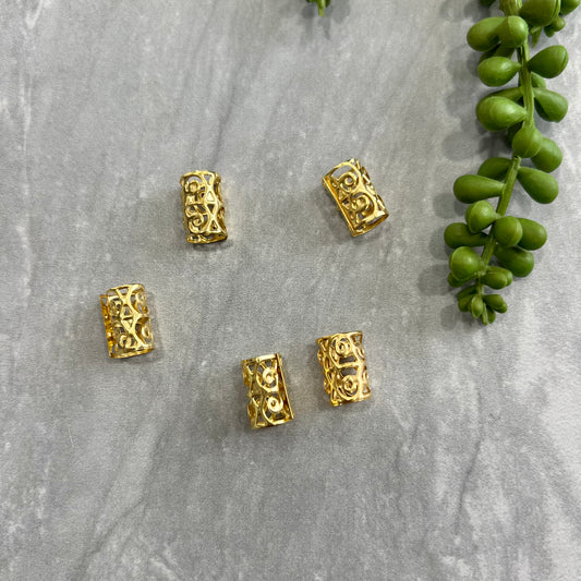 Golden Clasp Hair Rings